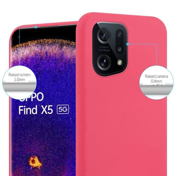 Skyddsskal för Oppo FIND X5 CANDY RÖD Stötsäker Silikon Röd