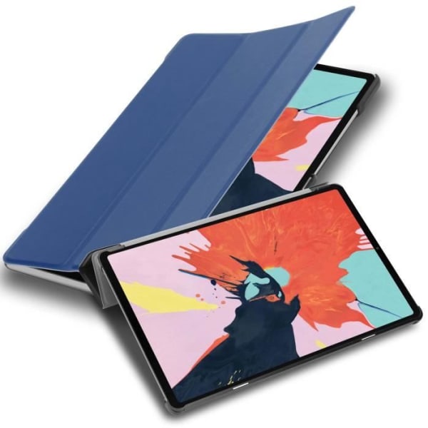 Cadorabo Tablet Case för Apple iPad PRO 11 2020 (11 Zoll) i MÖRKBLÅ JERSEY Skyddsfunktion för automatisk väckning av stativ