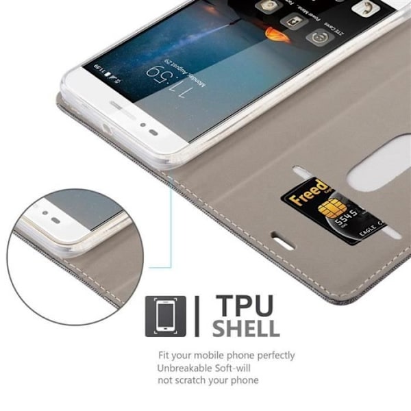 Cadorabo Fodral till ZTE Blade A612 i GRÅ SVART