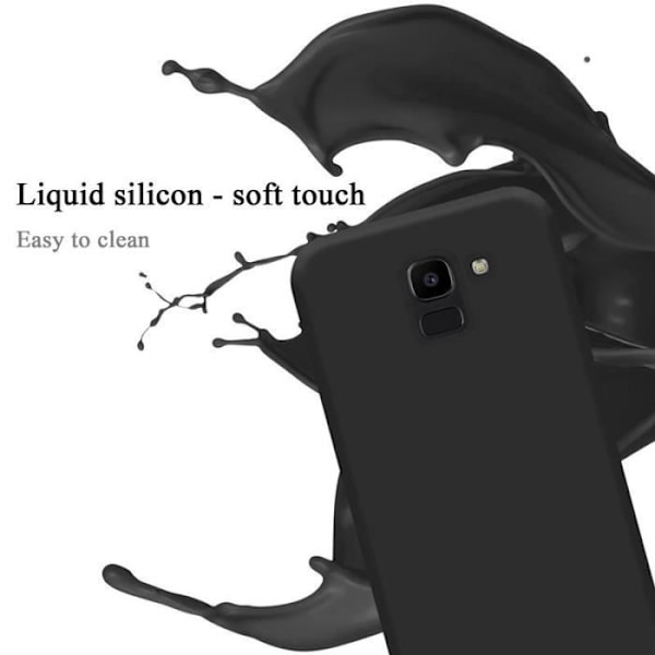 Cadorabo skal till Samsung Galaxy J6 2018 EU Edition - i svart - Flexibelt TPU-silikon Svart
