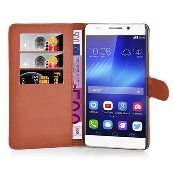 Fodral för Honor 6 PLUS i NÖTBRUN brun