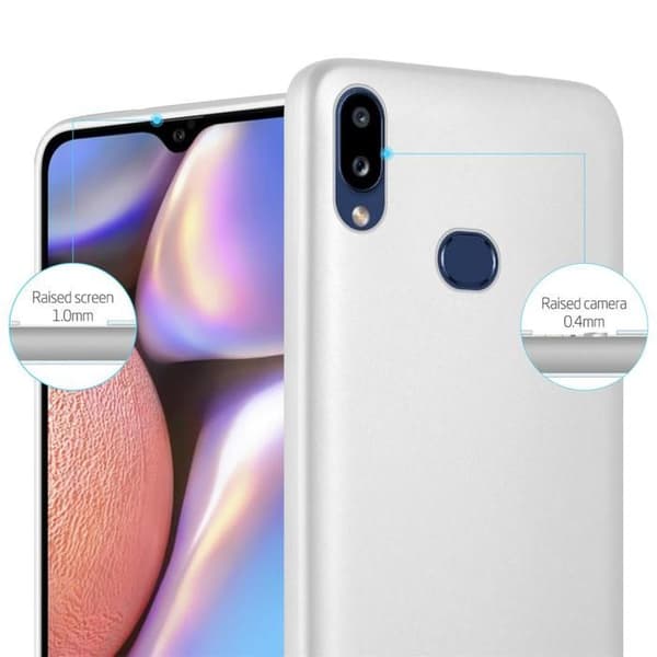 Skyddsfodral för Samsung Galaxy A10s / M01s Skyddsfodral i MATTSILVER Metallic Design Grå