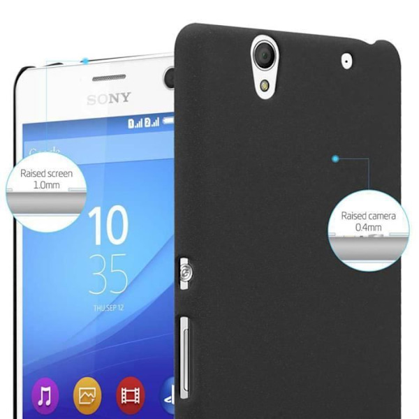 Coque - CADORABO - Sony Xperia C4 - Stötskydd - Design Frostad - Matt Finish Svart