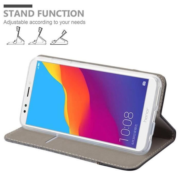Cadorabo Fodral för Honor 7C i GRÅ SVART