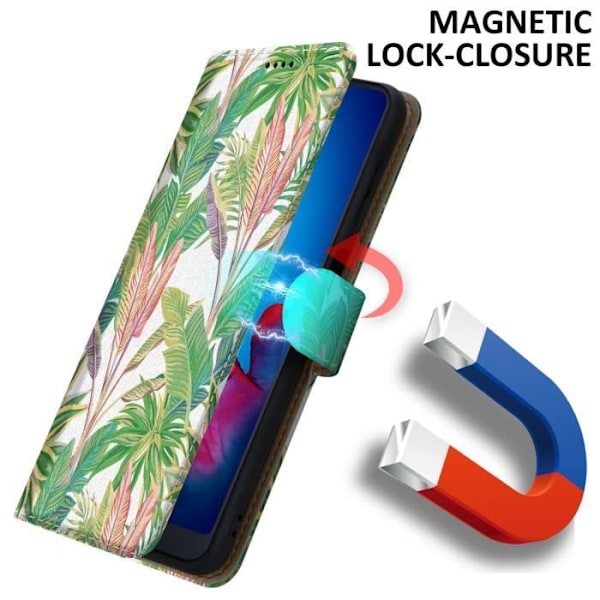 Fodral för Huawei P20 Fodral i grön tropisk skog nr. 8 Fodral Fodral Skydd Magnetisk stängning Plånbok Plånbok