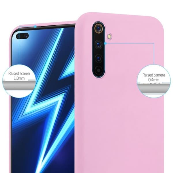Skyddsfodral för Realme 6 PRO CANDY ROSE VIF Stötskydd Silikon Ros