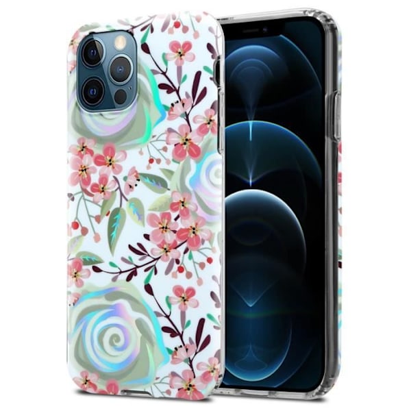 Fodral för iPhone 12 PRO MAX - CADORABO - Päronblommor - Silicone TPU - Mjuk Skydd - Trendig Design Persika blommar