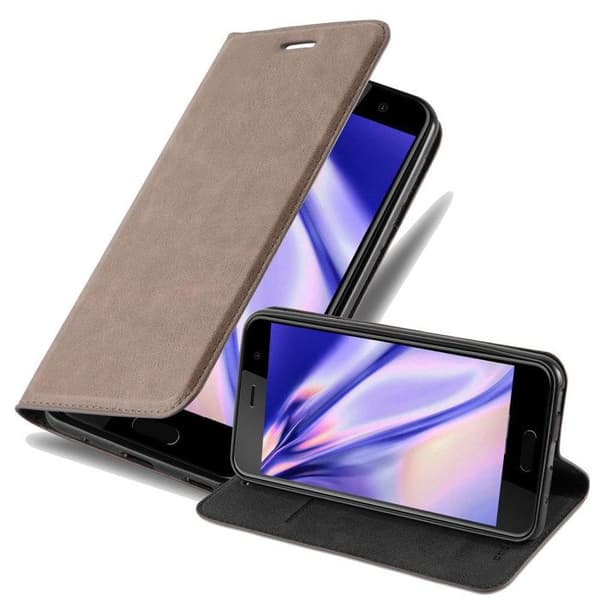 Etui för HTC U PLAY Fodral i MÖRK BRUN brun