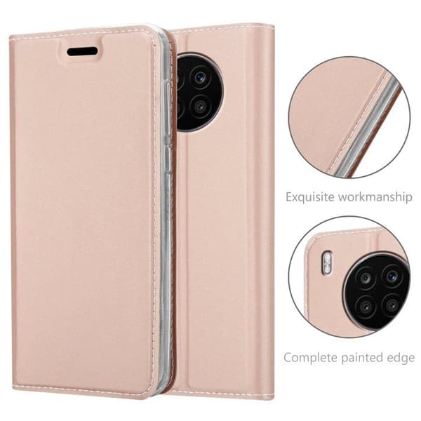 Fodral med lock för Honor 50 LITE Etui i CLASSY GULD ROSÉ Plånbok Stötsäker Ros