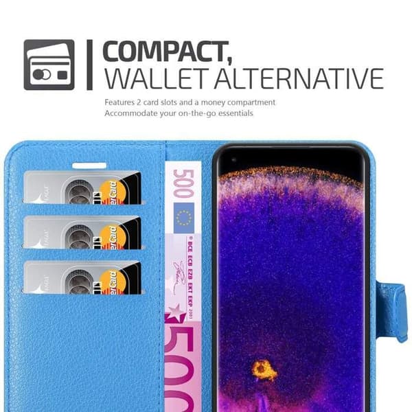 Etui för Oppo FIND X5 PRO i PASTELLBLÅ Blå