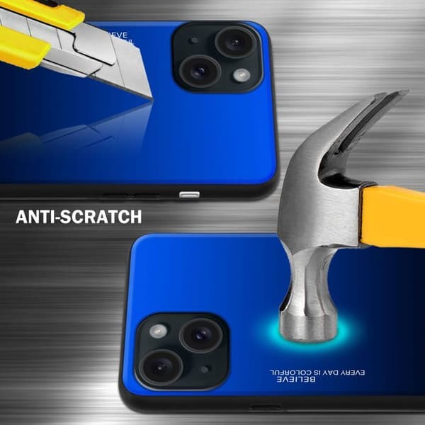 iPhone 14-fodral i BLÅ - SVART Stötsäker Bicolor design Svart