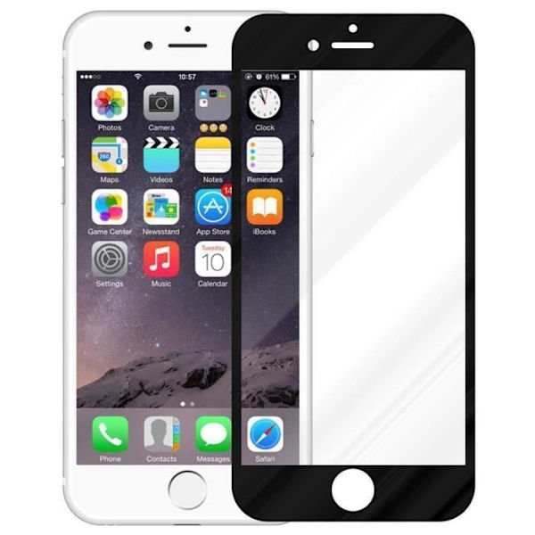 Cadorabo härdat glas för Apple iPhone 8 PLUS / 7 PLUS / 7S PLUS i TRANSPARENT med SVART - Skärmskydd med skal