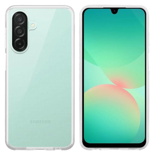 Transparent stötsäker silikonfodral för Samsung Galaxy A26 Vit