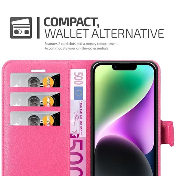 Etui för iPhone 14 PLUS i SOCKERSÖT ROSA Ros