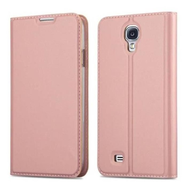 Samsung Galaxy S4 Fodral i CLASSY ROSÉ GOLD från Cadorabo (METALLIC MATT Design) Helt skyddsfodral med Flip Flip och