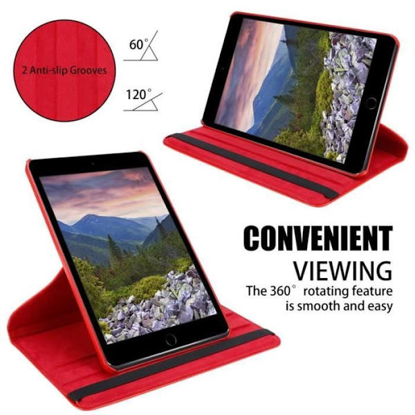 Cadorabo Fodral till Apple iPad Mini - Mini 2 - Mini 3 i Röd - UTAN automatisk väckning
