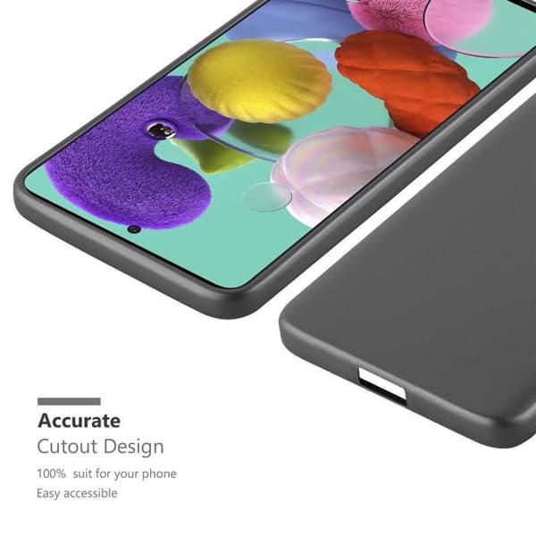 Skyddsfodral för Samsung Galaxy A71 4G Skyddsfodral i MATTE DESIGN METALLIC GRÅ Grå