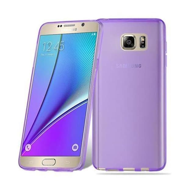 Transparent stötsäker silikonfodral för Samsung Galaxy NOTE 5 Violett