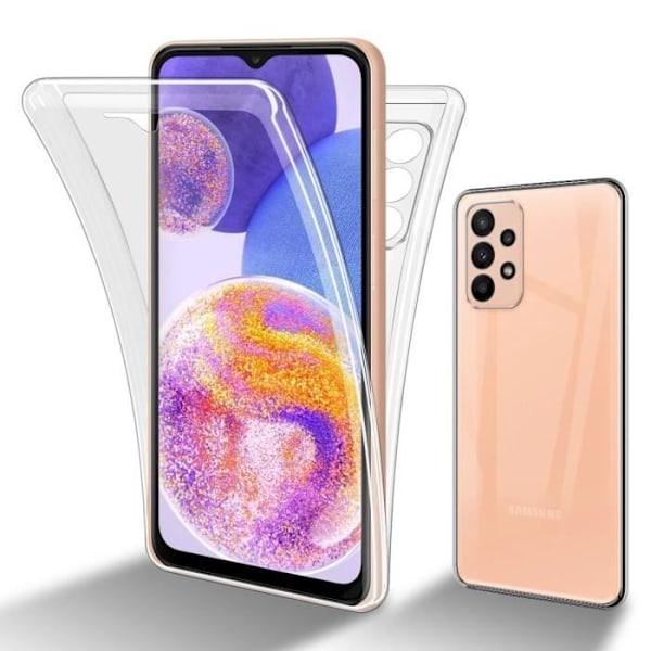 Fodral - CADORABO - Samsung Galaxy A23 4G - 360° skydd - Genomskinlig - Mjuk Transparent