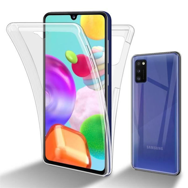 Cadorabo Fodral för Samsung Galaxy A41 i Transparent Fodral 360° Helkroppsskydd Skärmskydd