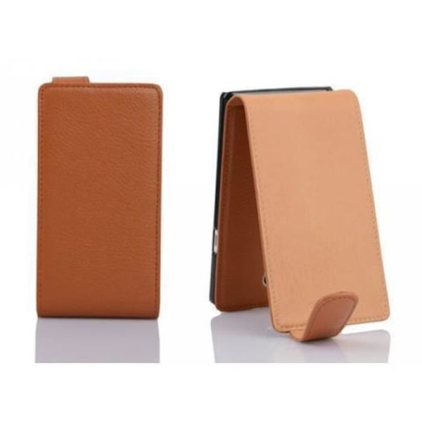 Cadorabo Fodral Samsung Galaxy WIN DESIGN FLIP Style Fodral Fodral Fodral konstläder Struktur HAZEL BRUN