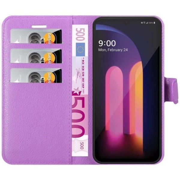 Etui för LG V60 ThinQ - CADORABO - Orkidé Violett - Syntetläder - Magnetstängning - Ställfunktion Orkidévioler
