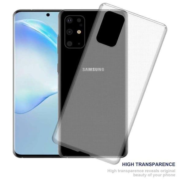 Transparent stötsäker silikonfodral för Samsung Galaxy S20 PLUS Vit