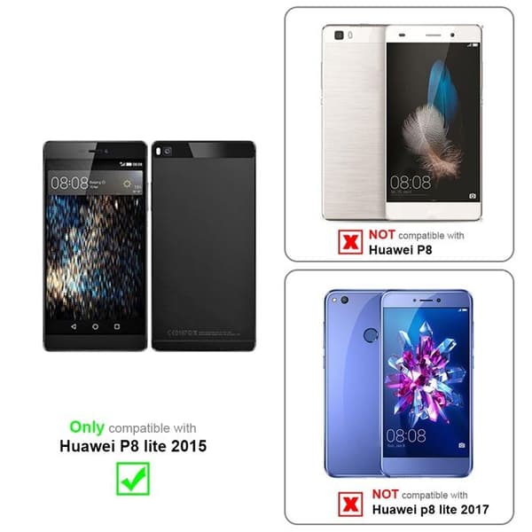 Transparent stötsäker silikonfodral för Huawei P8 LITE 2015 Blå