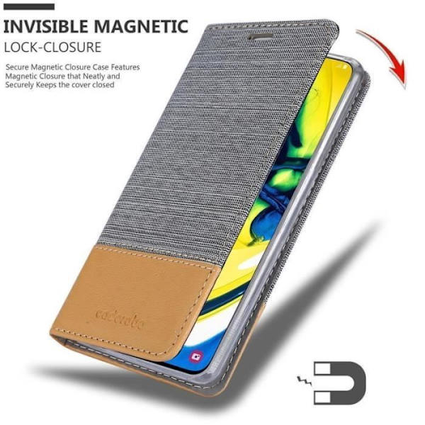 Cadorabo Fodral till Samsung Galaxy A80 i LJUSGRÅBRUNT