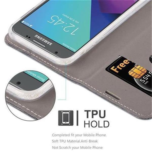 Skyddsfodral för Samsung Galaxy J7 2017 US Version i GRÅ SVART Stötskyddande Etui Grå