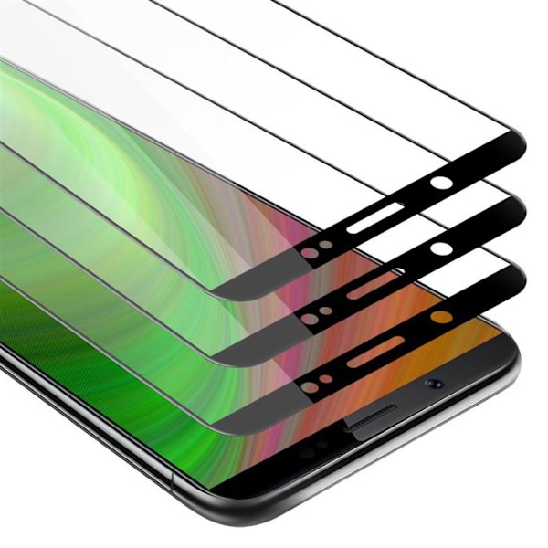 3x Helglas skydd för Vivo V7 PLUS Transparent med Svart härdat glas Svart