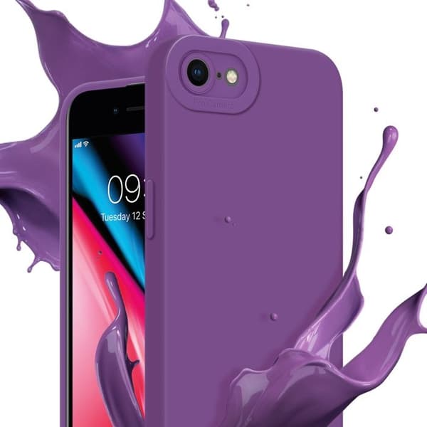 Skyddsfodral för iPhone 7 / 7S / 8 / SE 2020 i MATTE FLUID VIOLET Stötsäker Violett