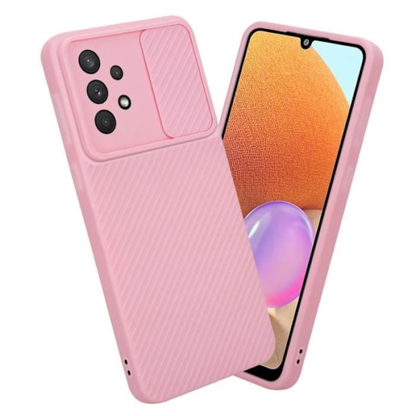 Husbandskydd för Samsung Galaxy A32 4G - CADORABO - Sockerrosa - Silikon TPU - Kameraskydd - Fleksibel Godisrosa