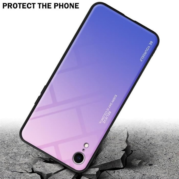 Fodral till Apple iPhone XR Skal i ROSA - BLÅT Fodral Skydds tvåfärgad TPU ROSA - BLÅ