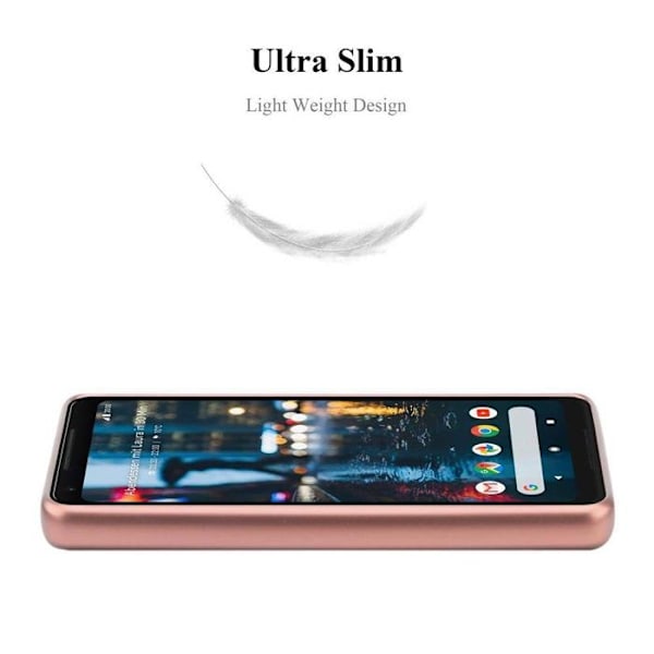 Coque för Google PIXEL 2 XL Housse i METALLISKT ROSAGULD Etui Case Cover Skydd Silikon TPU Cover matt Rosa