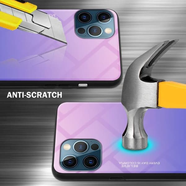 iPhone 13 MINI Fodral i ROSA - BLÅ Stötsäker Bicolor Design Svart