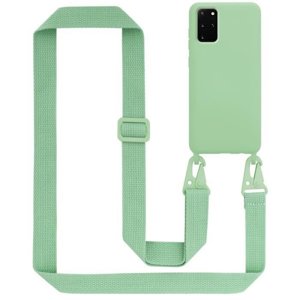Halsbandsfodral till Samsung Galaxy S20 PLUS Fodral i LIQUID LJUSGRÖN Fodral Modehalsband Moderiktigt fodral Fodral Silikon Justerbar