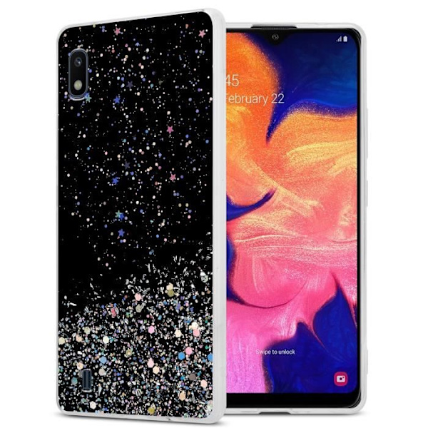 Coque - CADORABO - Samsung Galaxy A10 / M10 - Svart - Glitter - Silikon TPU-skydd Svart