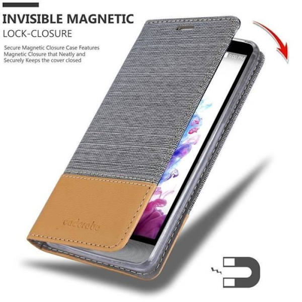 Cadorabo Fodral till LG STYLUS 3 i LJUSGRÅ BRUN