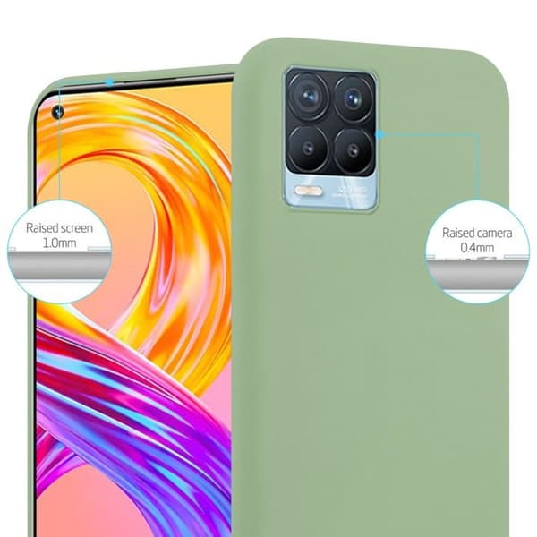 Skyddsfodral för Realme 8 4G / 8 PRO CANDY GRÖN PASTELL Stötskydd Silikon Grön