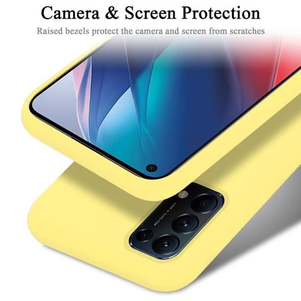 Etui för telefon - CADORABO - FIND X3 LITE - Silikon TPU - Gul - Mjuk skydd Gul
