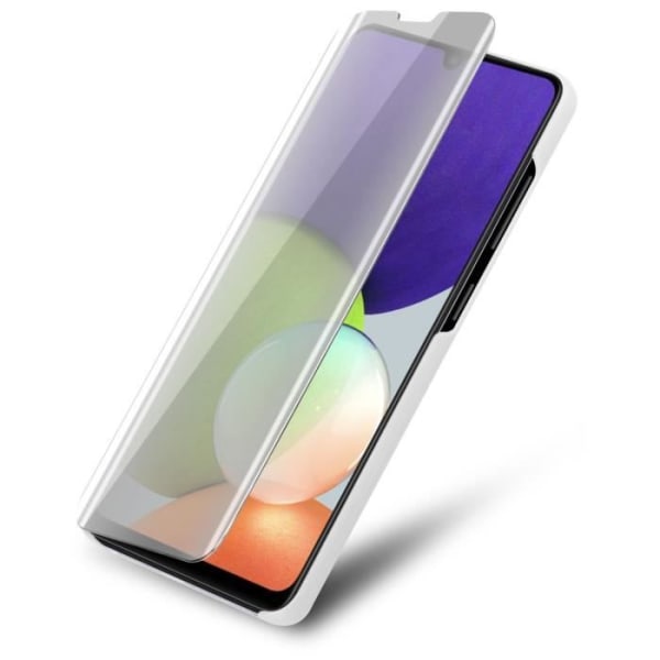 Coque - CADORABO - A22 4G / M22 / M32 4G - Silver - Design Clear View - Ställfunktion Pengar