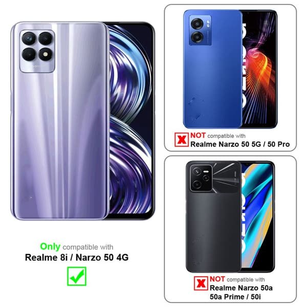 Skyddsfodral för Realme 8i / Narzo 50 4G CANDY BLÅ Stötsäker Silikon Blå