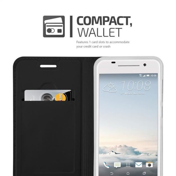 Cadorabo Fodral till HTC One A9 i KLASSIG SVART