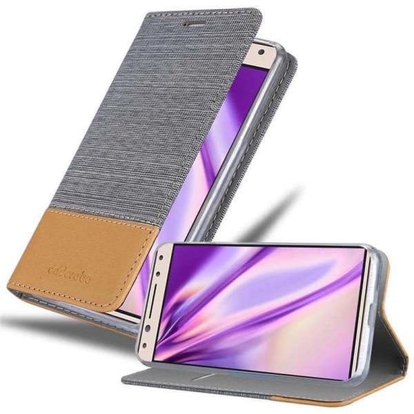 Skyddsfodral för Alcatel 5 i LJUST GRÅ BRUN Stötskyddande Etui Grå