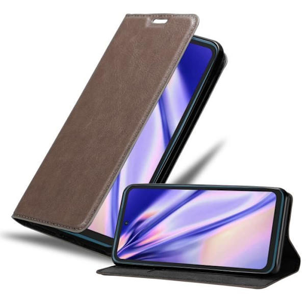 Coque för Nokia XR20 - CADORABO - Mörkbrun - Book Case - Silikon TPU - Magnetiskt skydd kaffe brunt