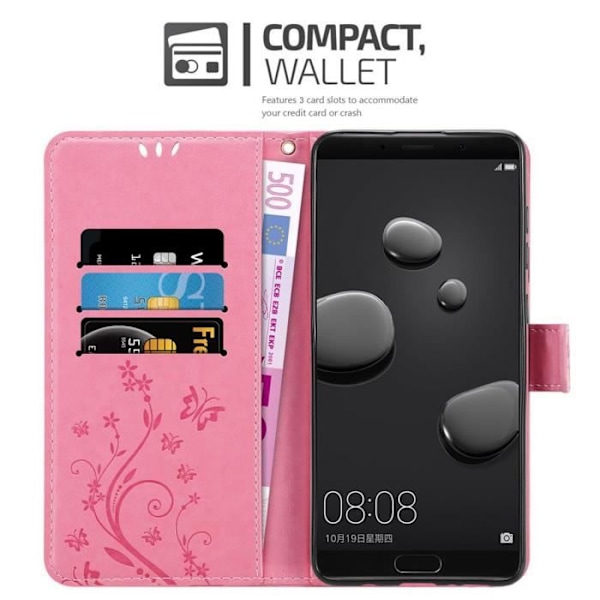 Fodral till Huawei MATE 10 / NOVA 2i i PINK FLORAL Cadorabo Cover Protection Floral Rosa blommig