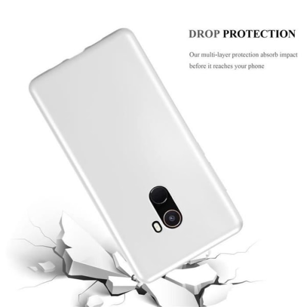Cadorabo Fodral fungerar med Xiaomi Mi Mix 2 i METALLISKT SILVER - Stötsäkert och reptåligt TPU silikonskydd - Ultratunt