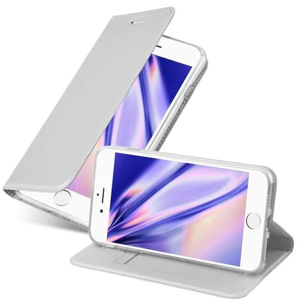 Flipfodral för iPhone 7 / 7S / 8 / SE 2020 Klassisk Silver Plånbok Stötsäker Grå