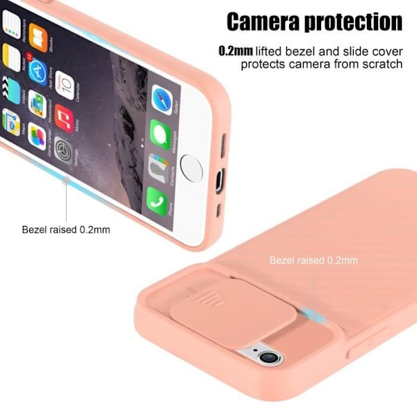 Coque - CADORABO - iPhone 6 / 6S - Silikon TPU - Skydd för kamera - Tunn och lätt design Rosa